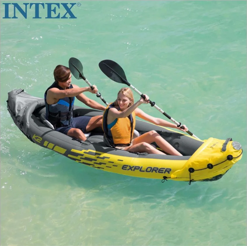 Дешевая надувная лодка INTEX 68307 3 м складная жесткая для