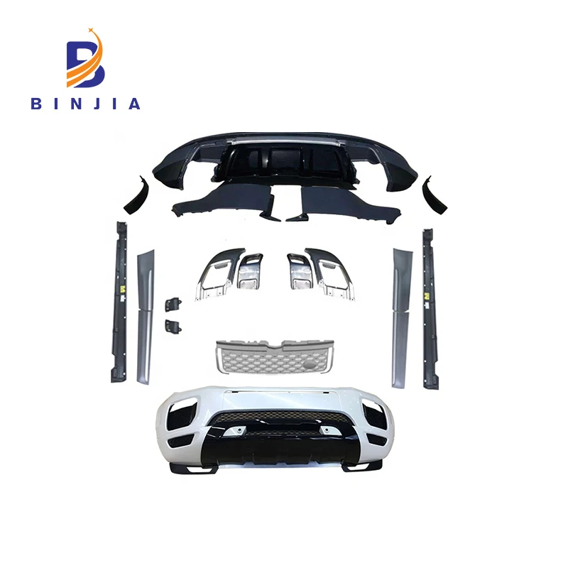 Автозапчасти с передними автомобильными бамперами решетка и выхлопная труба 2012-2015 обновление до 2017 для Land Rover Range Rover Evoque BINJIA