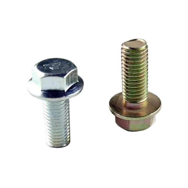 Customized wholesale Grade 8.8 Color Zinc Hex Head M10 Flange Bolt