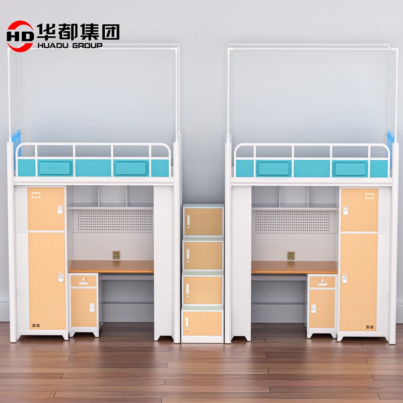 High quality metal frame bunk bed combination bunk bed for college dorm