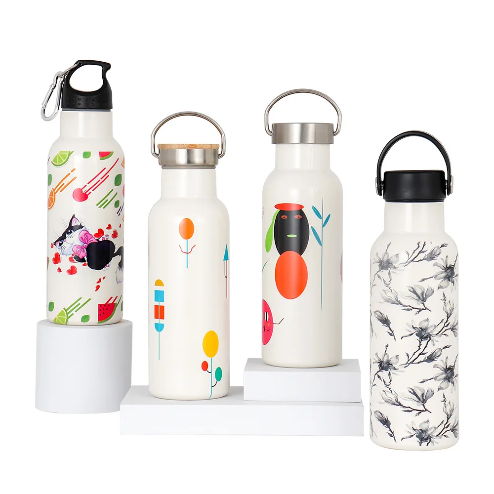 
750 ml Kid Stainless Steel Flask Water Bottle With Handle Logo Covers Cover Strap Vacuum 750 Insulated Sports Flask Water Bottle 