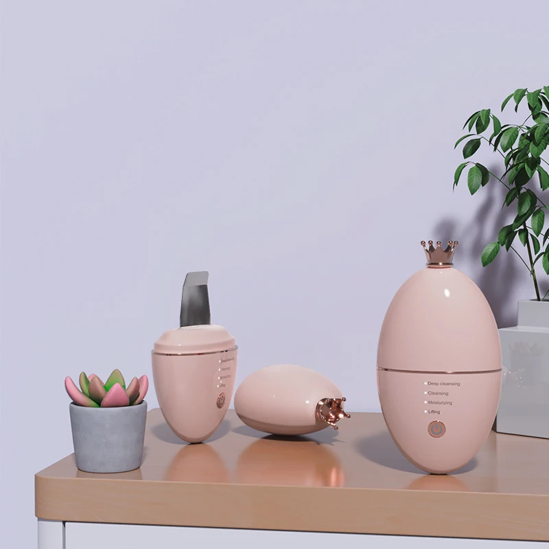 BC Portable Electric Facial Exfoliating Skin Care Device Professional Sonic Face Cleaning Spatula Ultrasonic Skin Scrubber