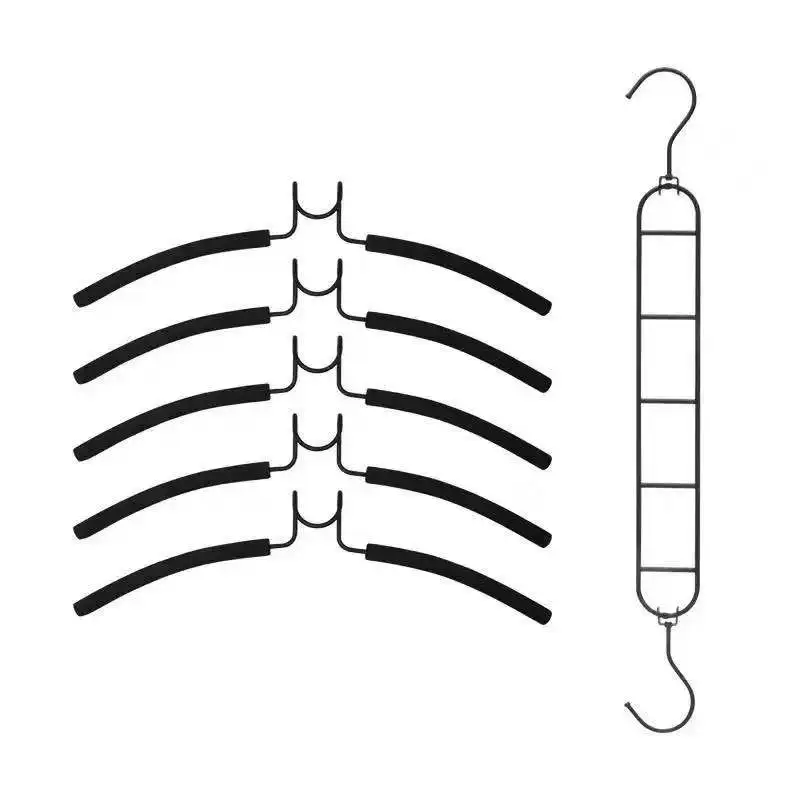 
Organize Space Saver multi layers Metal Clothes Hanger Anti-Slip 5 Layer 