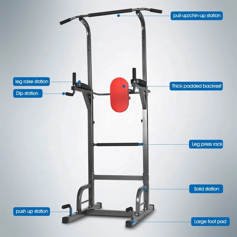 Wholesale 6 in 1 Home Gym Power Tower Fitness Workout Equipment Height Adjustable Pull Chin up Dip Station