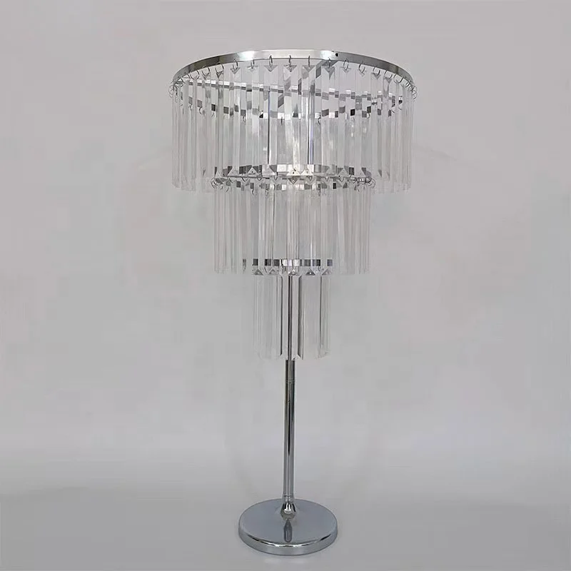 3 Tiers Iron Metal Flower Stand Tall Artificial Flower Centerpiece with Light for Weddings Parties Birthdays