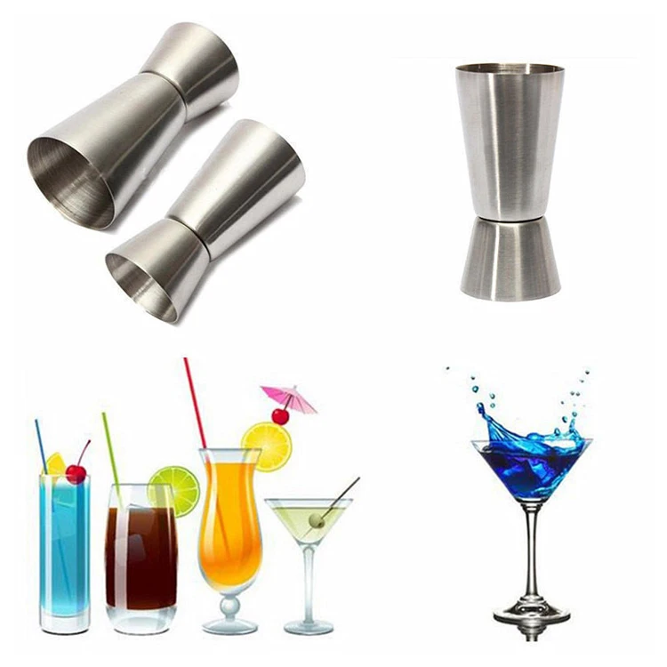 promotional product 15/30ml 25/50ml stainles steel double jigger cocktail