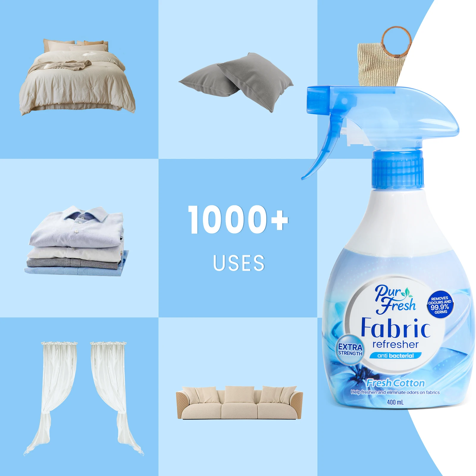 400ml Household Cleaning Cloth Perfume Laundry Fabric Sprays Air Deodorant Clothing Fragrance Without Skin Contact
