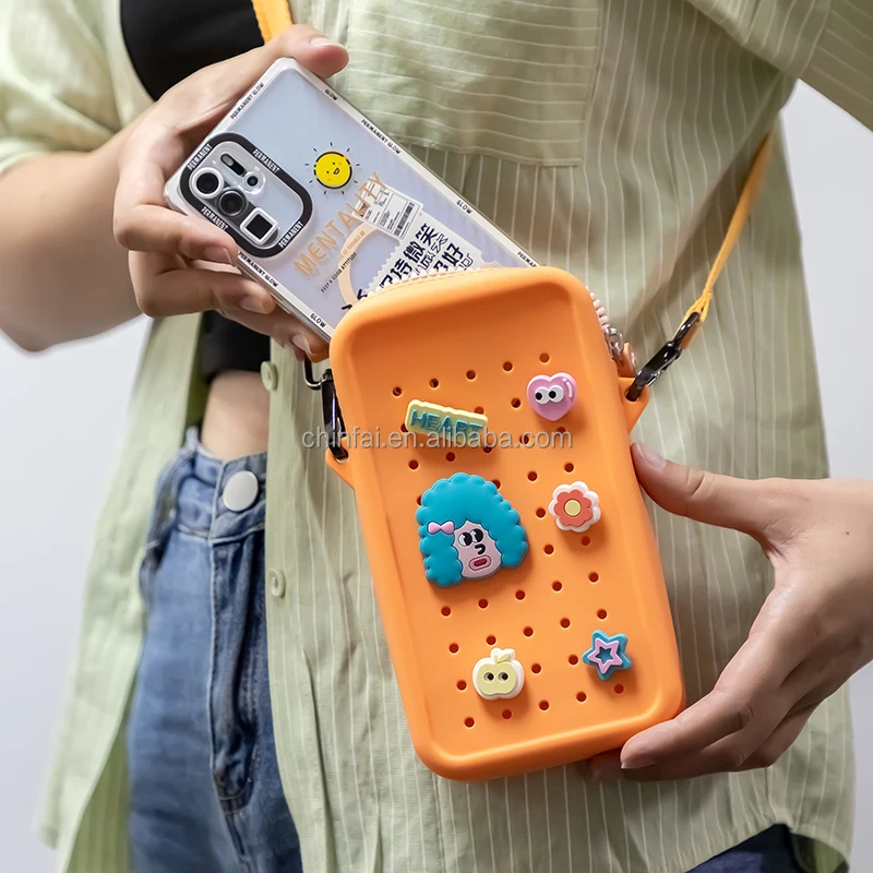 CHINFAI Custom High Quality Cross body Silicone Sling Bags for Women Kids Crossbody Bag Ladies crossbody phone bag