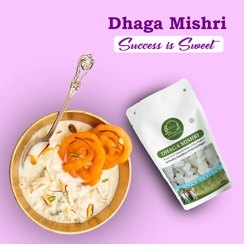 Best Selling 100 Percent Natural Brown Sugar Crystal Dhaga Mishri Brown Sugar for Optimum Health for Export