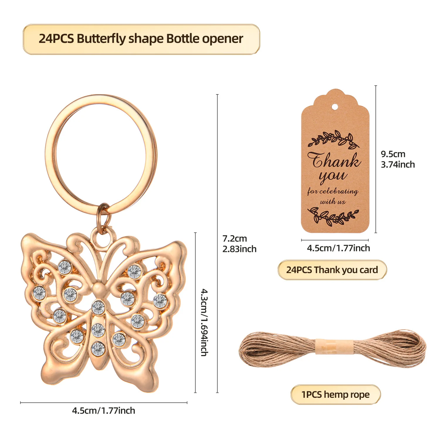 Wedding Butterfly Keychain Welcome baby shower gift for guest or souvenir Birthday party gift