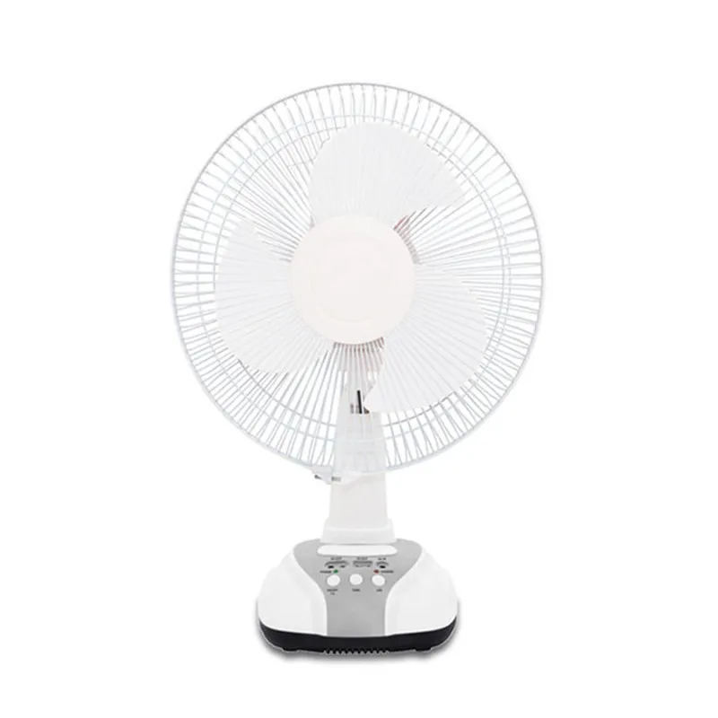 New Arrival Solar Desk Plastic 12 Inch Ac Dc Table Fan Emergency Rechargeable USB Fan Price Home Household Fans