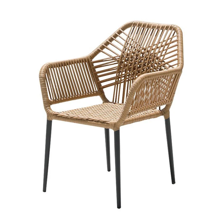 HWZY-03 Modern Outdoor Set Sectional Rattan Table and Chair Metal Furniture for Hotel Park Courtyard or Hall