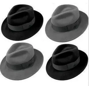 High Quality Luxury Multiple Size Satine Lining  British Retro Wool Top Jazz Felt Hat Men Fedora Hat Unisex