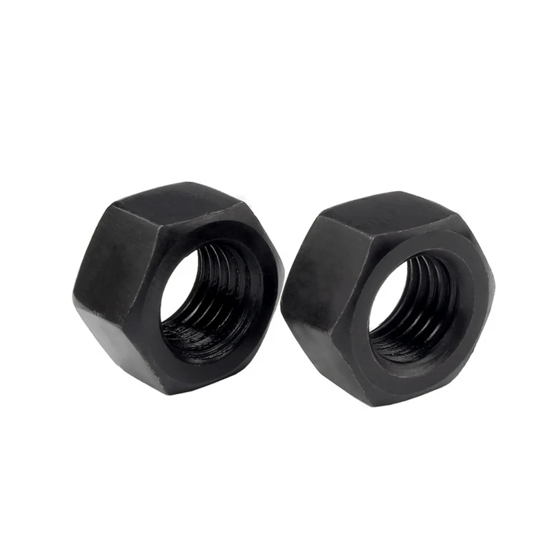 Plain M4 M8 Nut Zinc Colored Carbon Steel Metric Customized Hex Oxide Black Industry Fasteners Hex Nuts