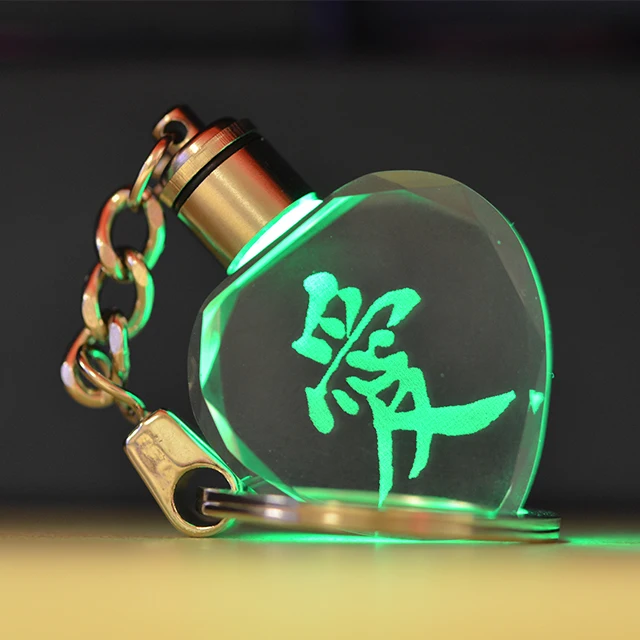 Брелок для ключей с лазерным логотипом и прозрачными кристаллами