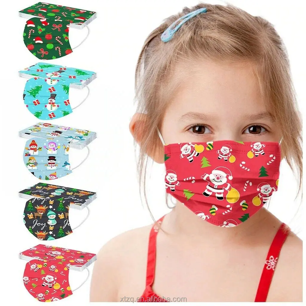 50 Pcs Per Box Face Mask 3 ply Animal Printing Breathable Face Mask Kids Disposable Non-woven Face Mask For Kids Cheap Price