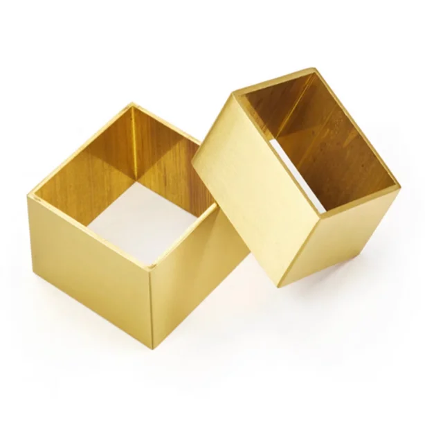 Пользовательский H62 H65 прямоугольная медная трубка декоративная латунная