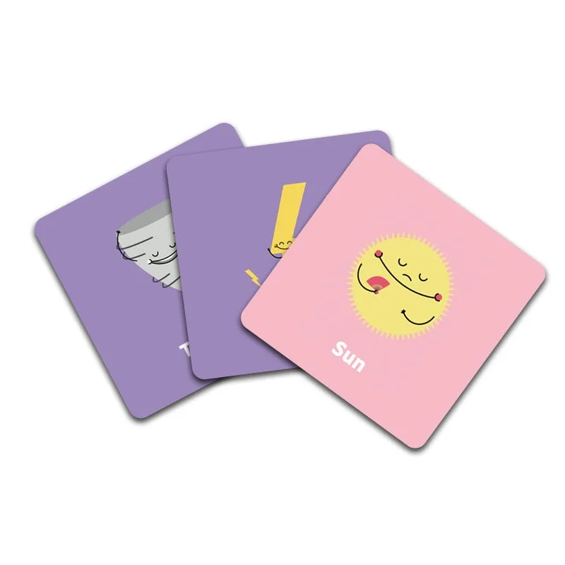 Custom Learning Flash Card Game Baby Children Printing English Alphabet Kids Cognitive Cards Educational Toddler Flash Cards