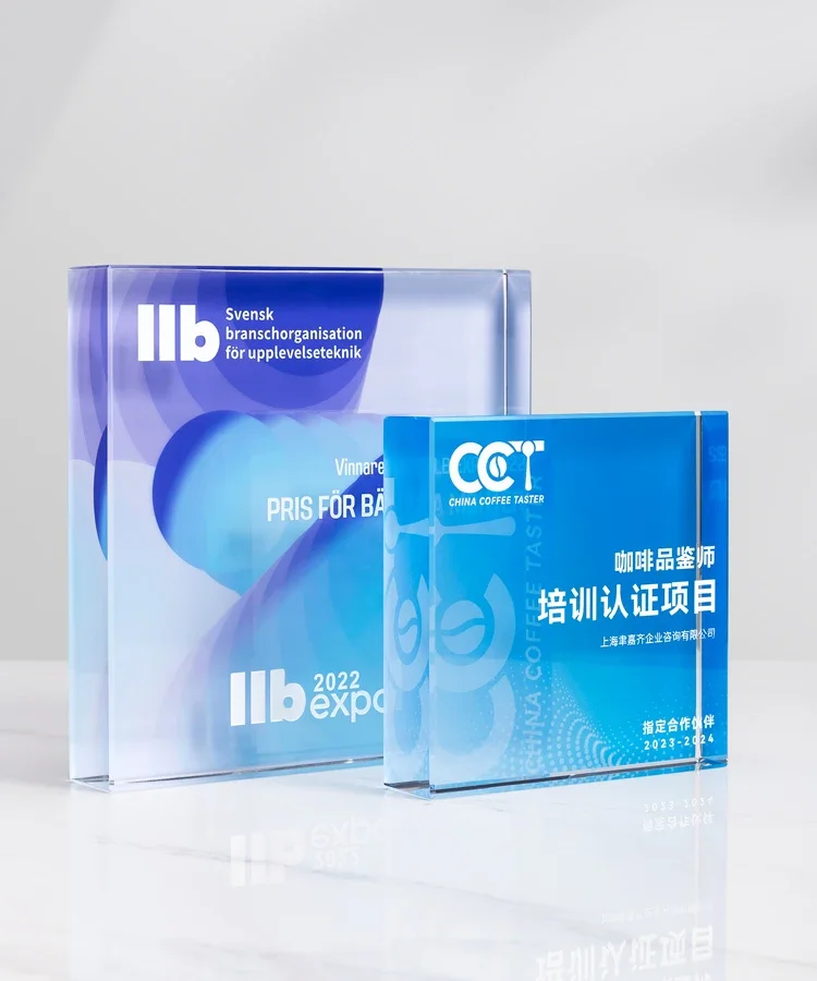 New High Quality Colored Crystal Glass Trophy Music Competition Winner Award Trophy Custom