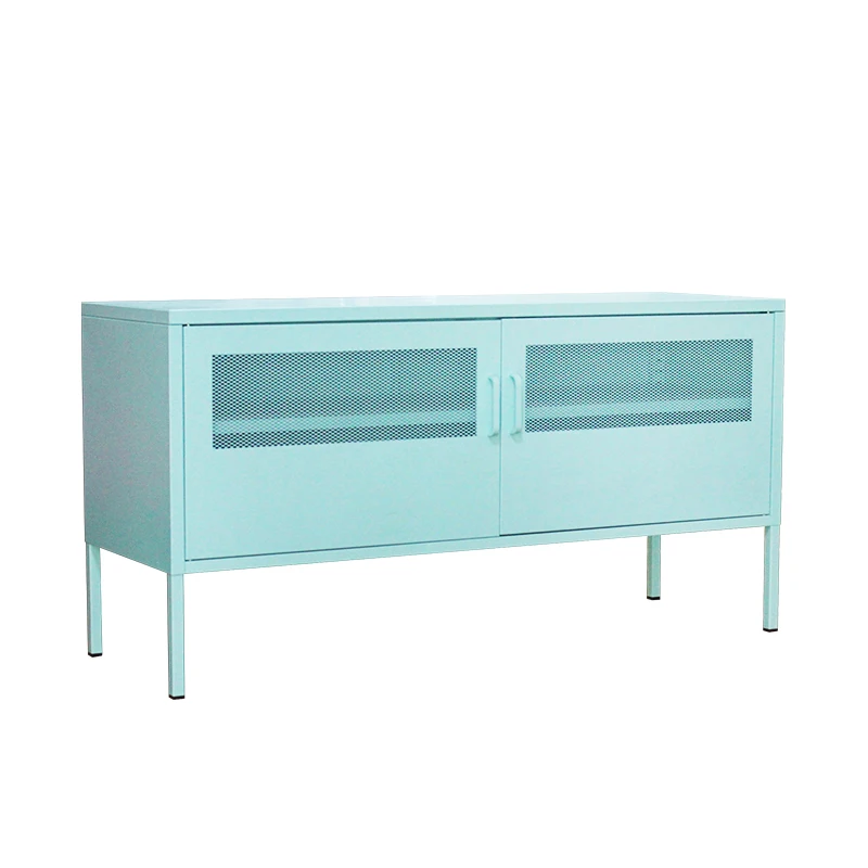 Modern Tv Stand High Quality Design Red Color Customized Packaging Elegant Custom Steel Locker Wardrobe for Living Packing Room