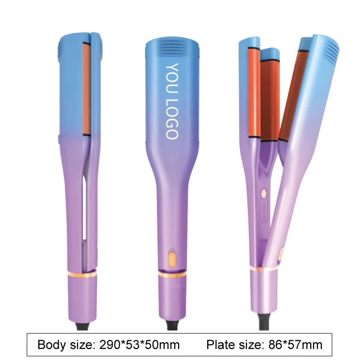Wholesale  anion Ceramic mermaid Hair Crimper Electric Big Beach Waver Curling Iron Hair Curlers Crimping Iron Hair Crimper