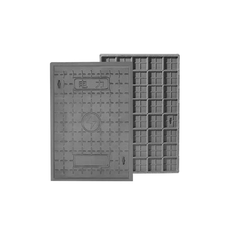 Heavy Duty Square Manhole Cover FRP composite resin Manhole Cover for Road Construction water drain