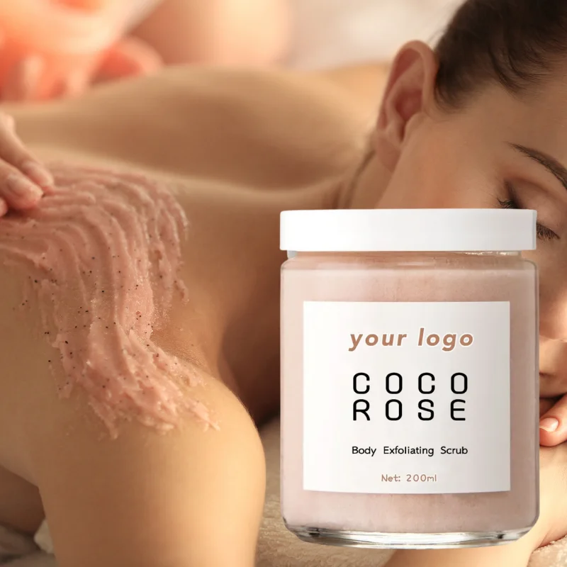 Private Label spa exfoliating deep cleansing organic body scrub with oil