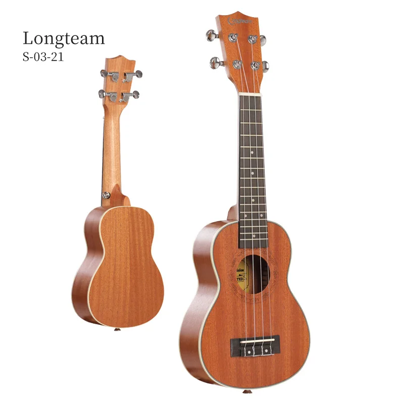 Soprano Ukulele 21 inch Beginner Ukulele With Mahogany Wood Longteam S-03-21