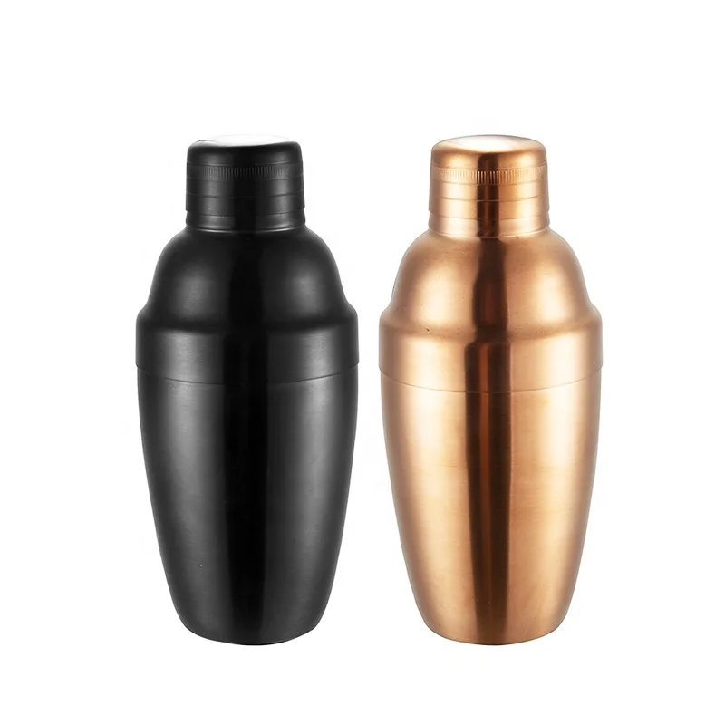 Custom logo high quality 250ml copper gold stainless steel boston cocktail shaker cups