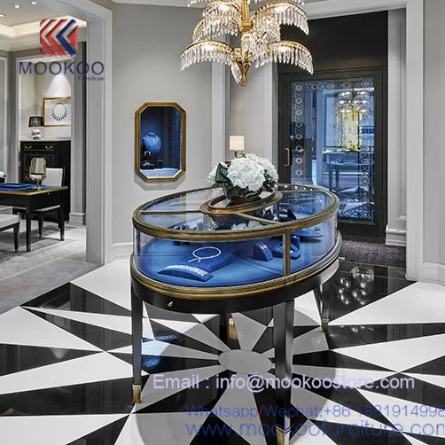Harry Winston Style Customized Jewelry Furniture Showcase Kiosks Jewelry Display Furniture