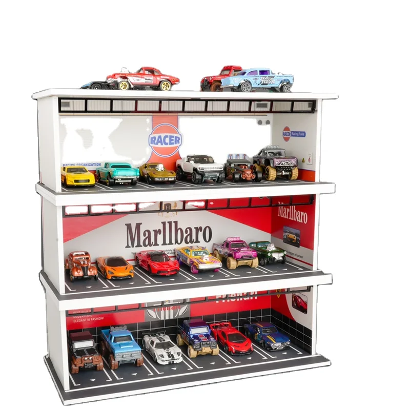 1/64 модель автомобиля акриловая витрина подходит для мини-размера MinGT Tomi Hotwheels Собранный пыленепроницаемый шкаф игрушечных автомобилей
