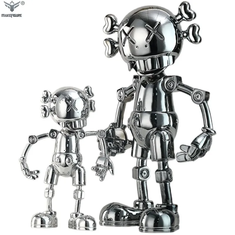 Premium Black Silver Plating Resin Figure Custom Made Designer Resin Figure Toy Electroplating Polyresin Figurine