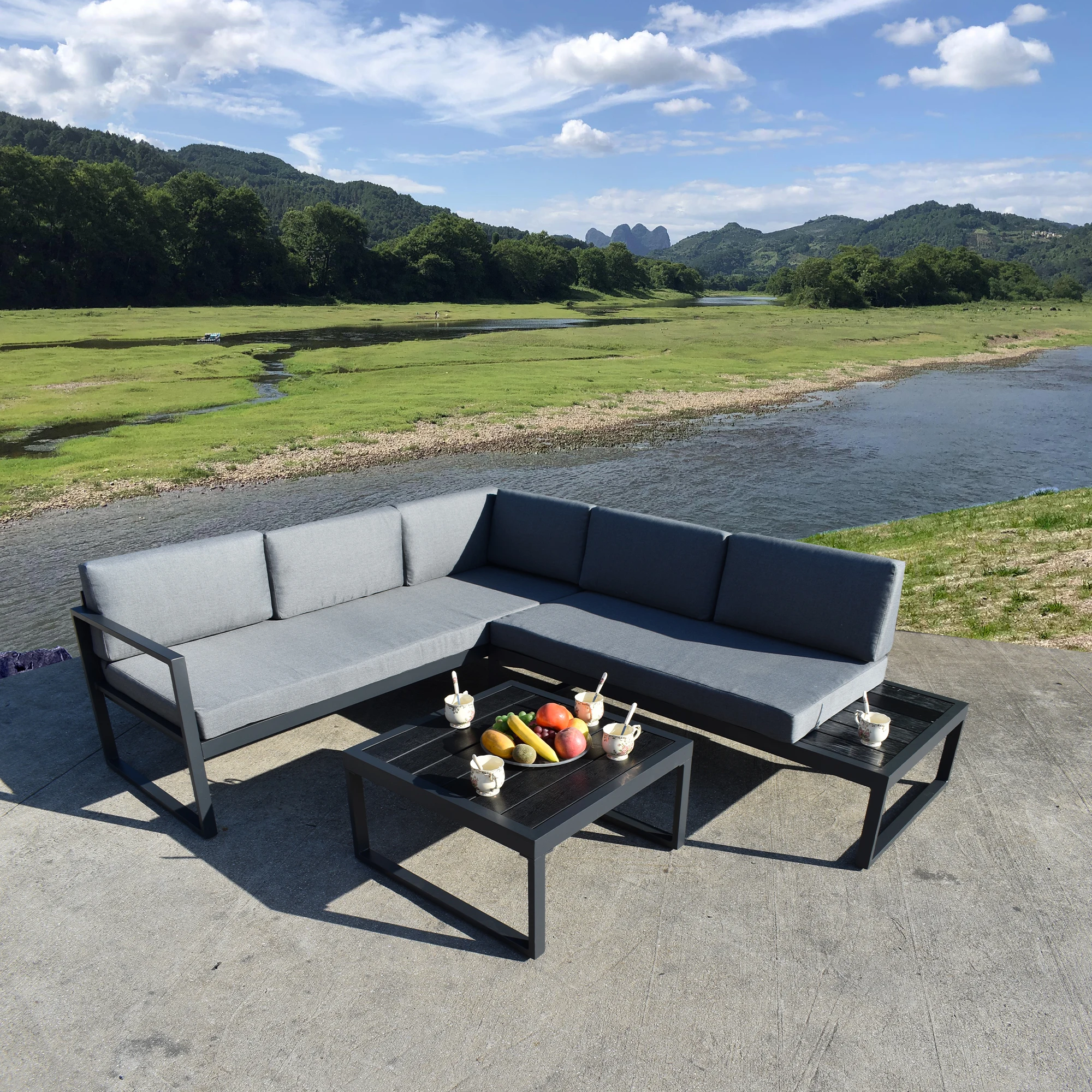 High End Customer Only Deluxe Rustproof Sofa Outdoor Table And Chair Set, Waterproof Outdoor Furniture,  Nordic Sofa Garden Sets