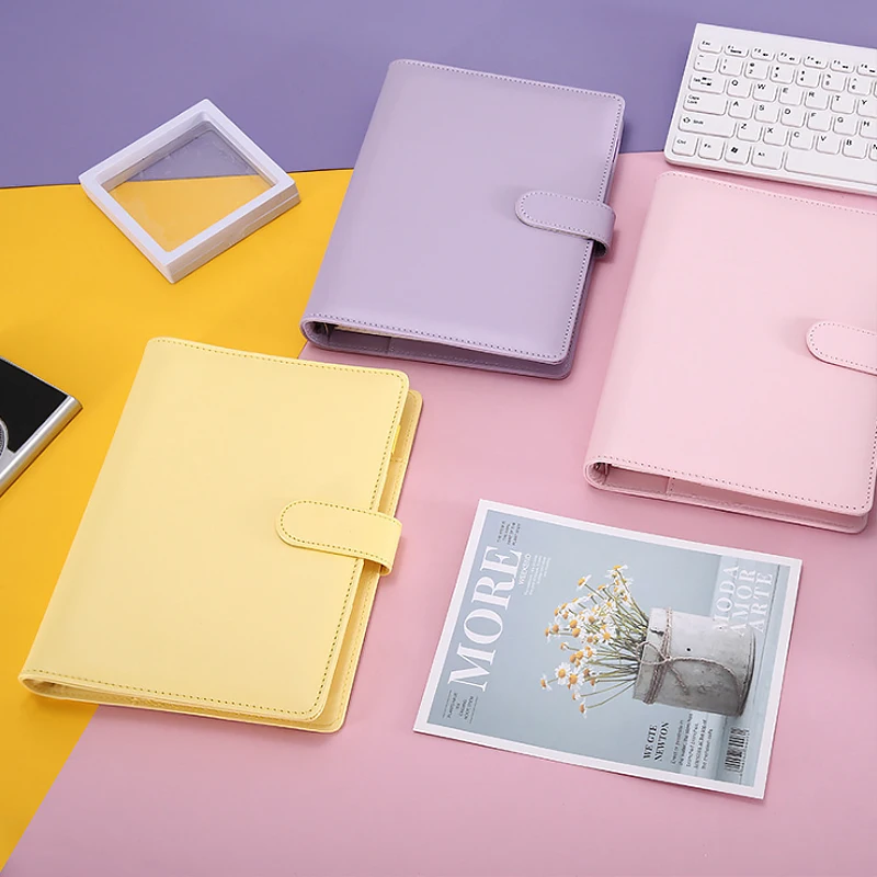 Best Seller Custom Logo Promotional Work Agenda Budget Business A5 A6 6 Rings Cover Spiral Binder Pu Leather Notebook