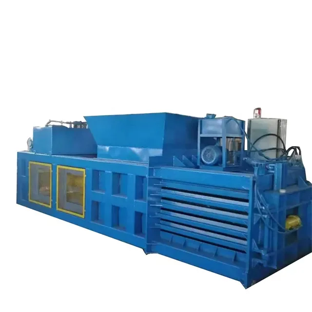 Cardboard Baling Press Machine Horizontal Automatic Bale Strapping Hay And Straw Paper Baler Machine