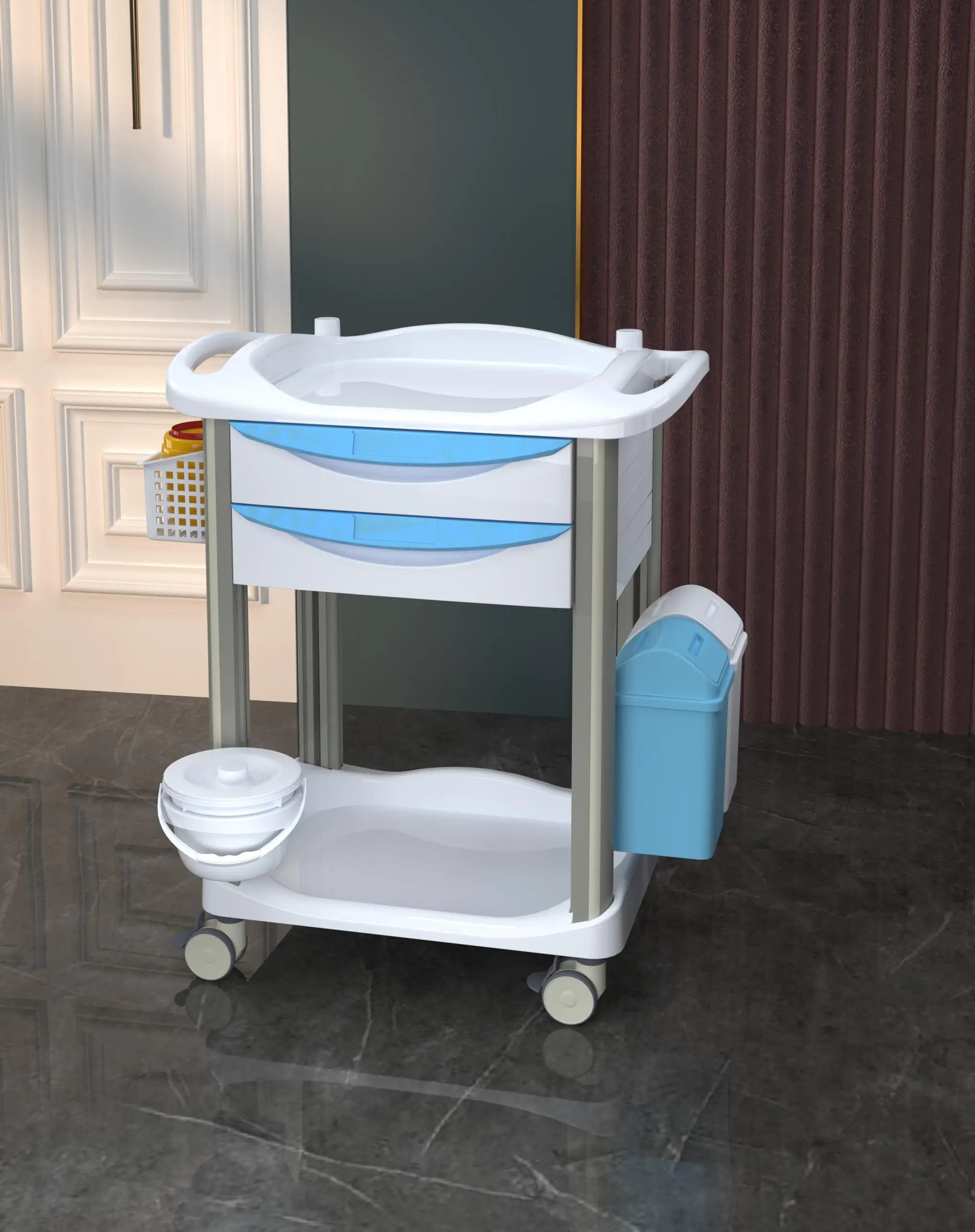 Manufacturer Thickened abs hand-pushed medical car Wholesale care dressing change car Beauty care multi-functional tool car