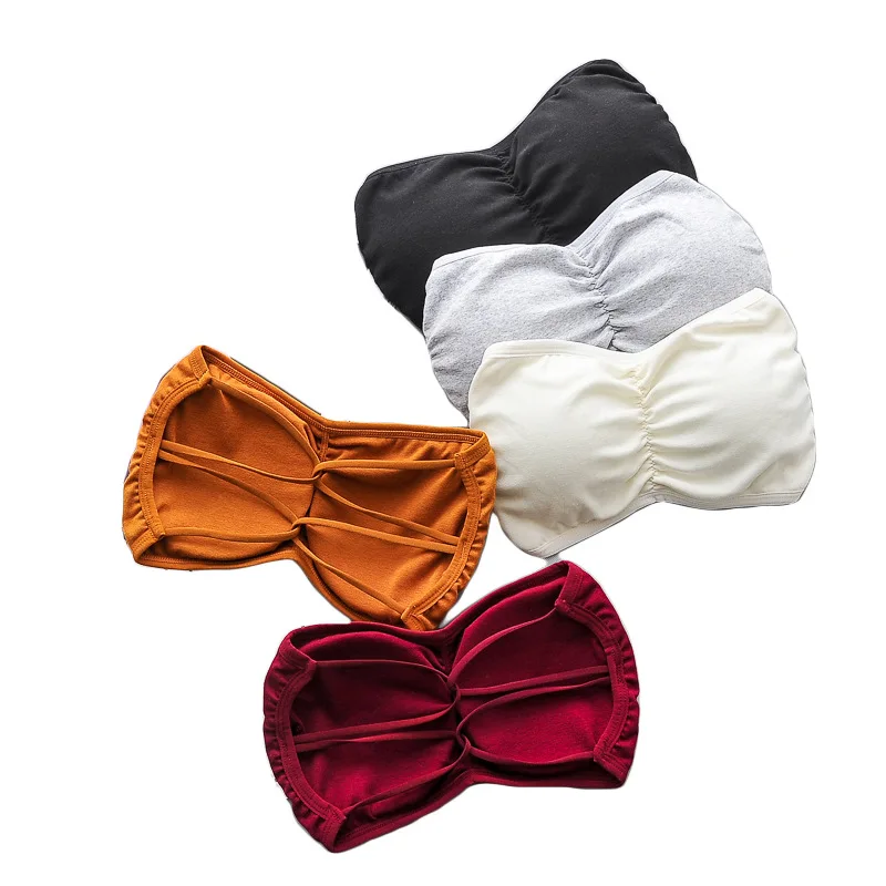 
Women Backless Backcross Sexy Ladies Seamless Pads Removable Strapless One Piece Wedding Dress Bra 