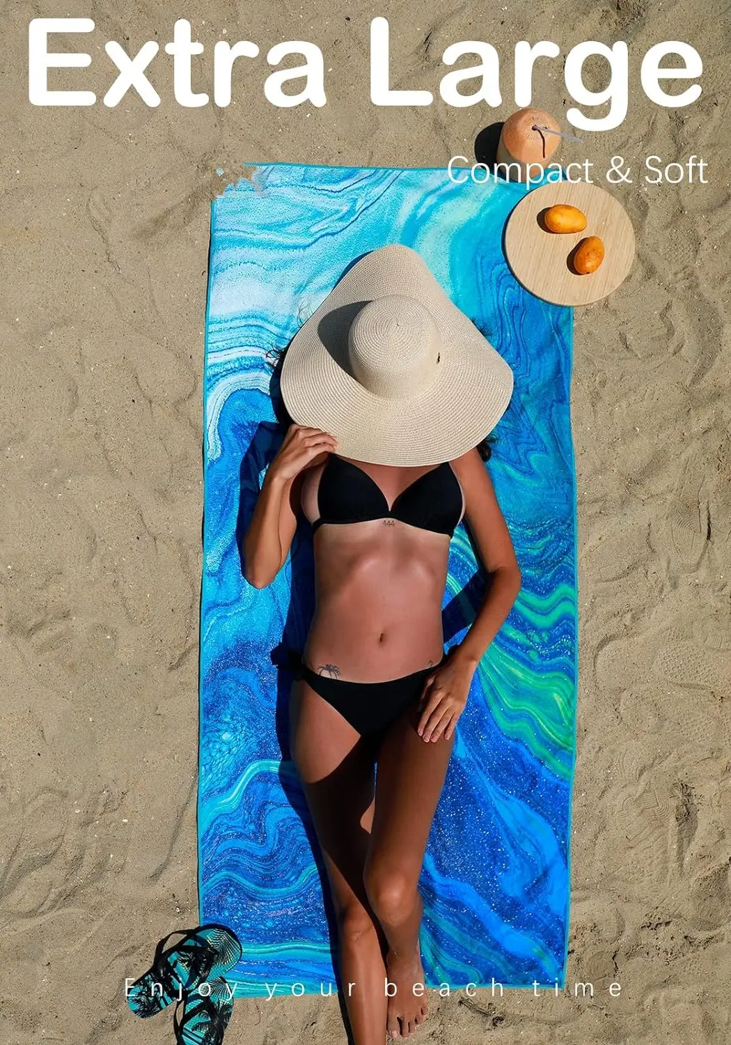 Dual-Sided Microfiber Beach Towel Wool and Fleece for Bath and Travel Customizable Logo Sports Pattern Polyester Material