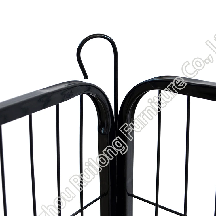 USA Warehouse 16-panel Heavy Duty Indoor Metal Iron Dog Kennel Run Fence Enclosure Dog Play Pen Pet Playpen Fence For sale