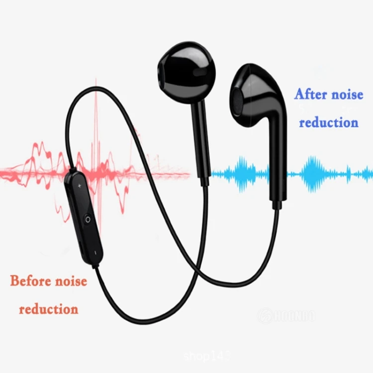 
S6 Sport Neckband Wireless Headphone Blue tooth Earphone Headphone with Microphone call volume control Headphone 