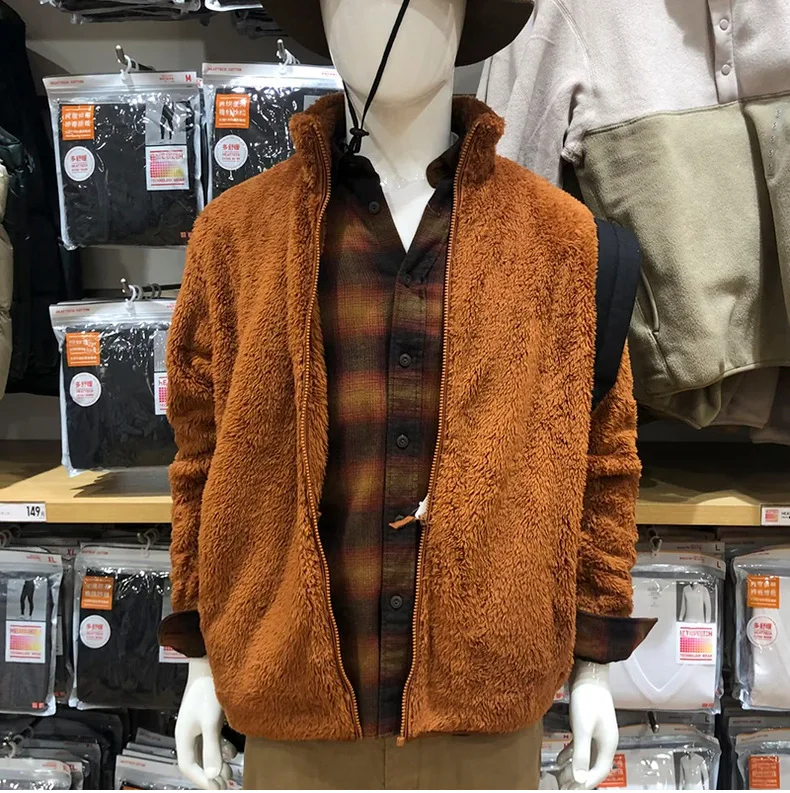 Wholesale Blank Sherpa Wool Jacket Fleece Zip Up Jacket Custom Women Men Sherpa Zip Fleece Jacket