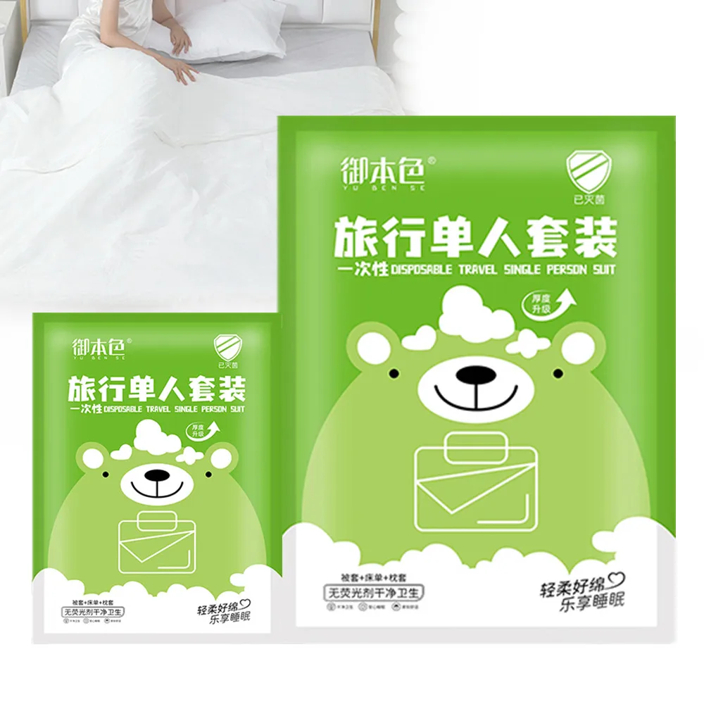 Wholesale Nature White Disposable 3-Piece Bed Sheet Set for Home & Hospital Use Modern Bedding Collections