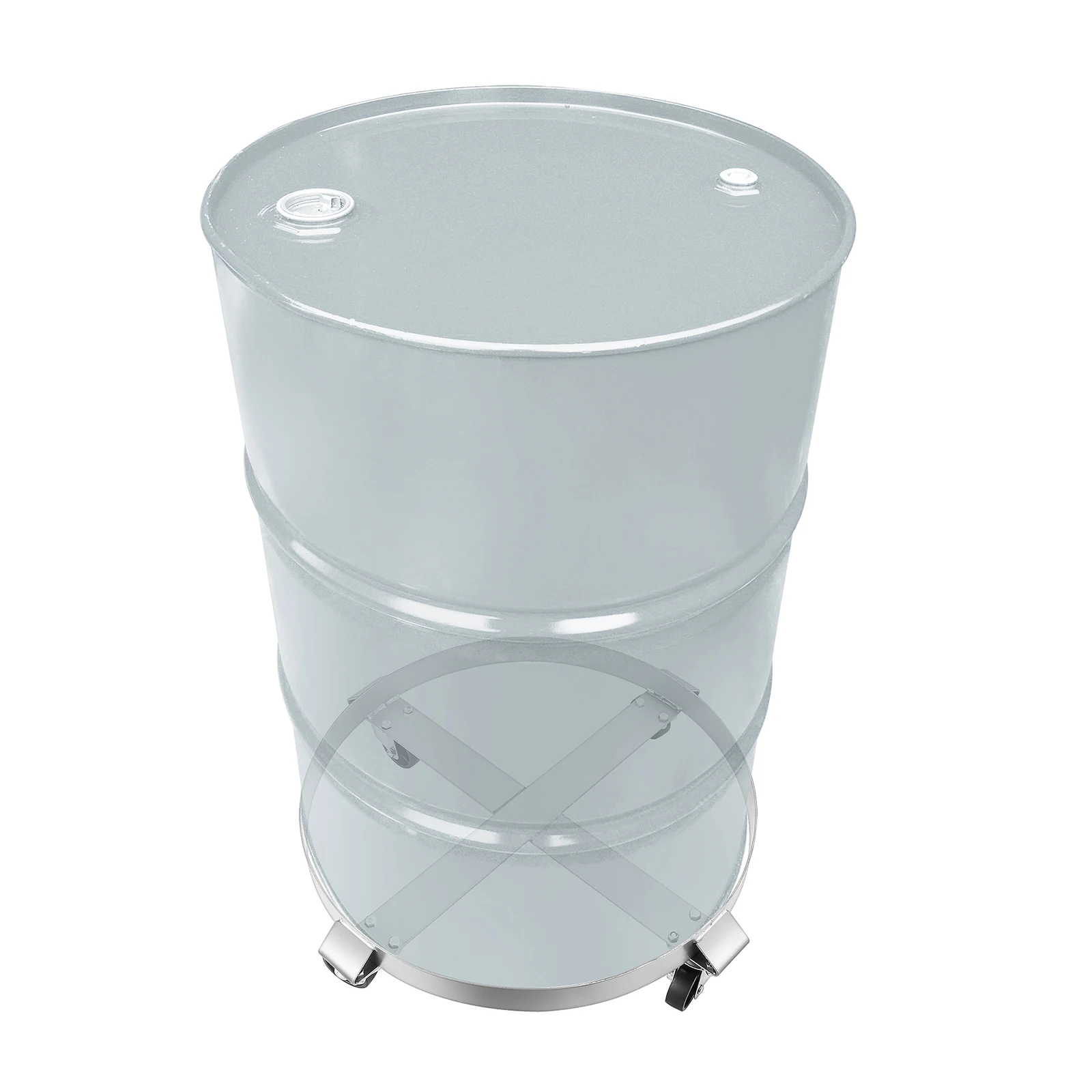 Gallon Drum Dolly Heavy Duty Steel Oil Drum Dolly  55 Gallon 500kgs Swivel Casters Wheel Metal Frame Gas Bottle Cart