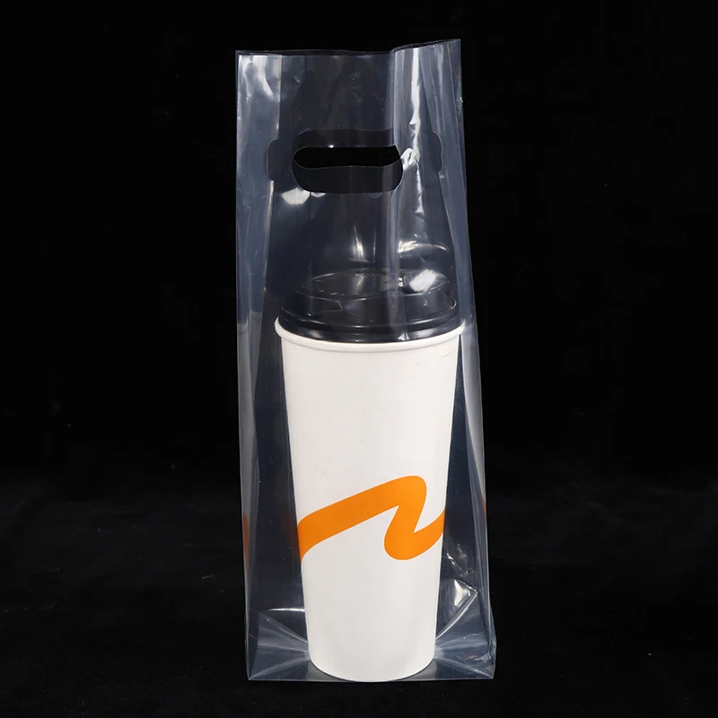 Custom logo T Shirt Eco Friendly degradable Poly Shop Bags Plastic Thank You Bags with Handle Transparent Fruit Shopping Bag