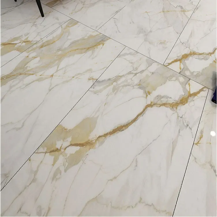 Ultra Thin 5.5mm Calacatta Gold 900x1800 Large Slab Polished Glossy Wall Porcelain Tile Looks Like marble