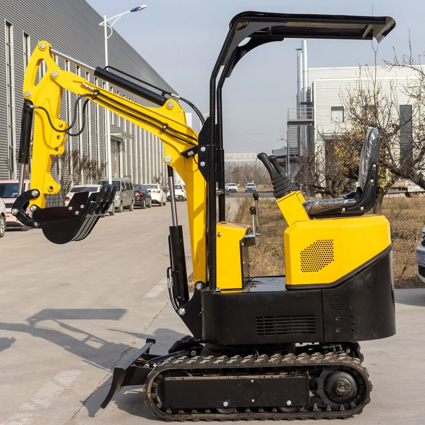 Hightop 1000kg 1T HT10C Diesel Engine Mini Crawer Excavator Small Digger Bagger Machine with Hydraulic Pilot Joystick Operation