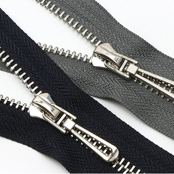 SAS Auto Lock Slider Zipper Multi-color 15-80cm Metal Zippers for Bags Jackets Open-End Double Side Zipper