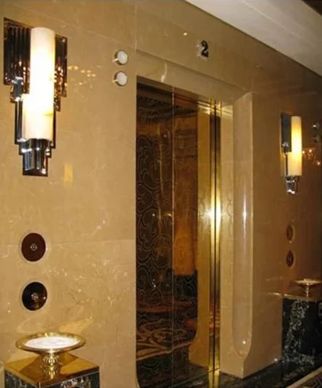 8 Floors Residential Elevators VVVF Glass Type Gearless Traction Complete lift