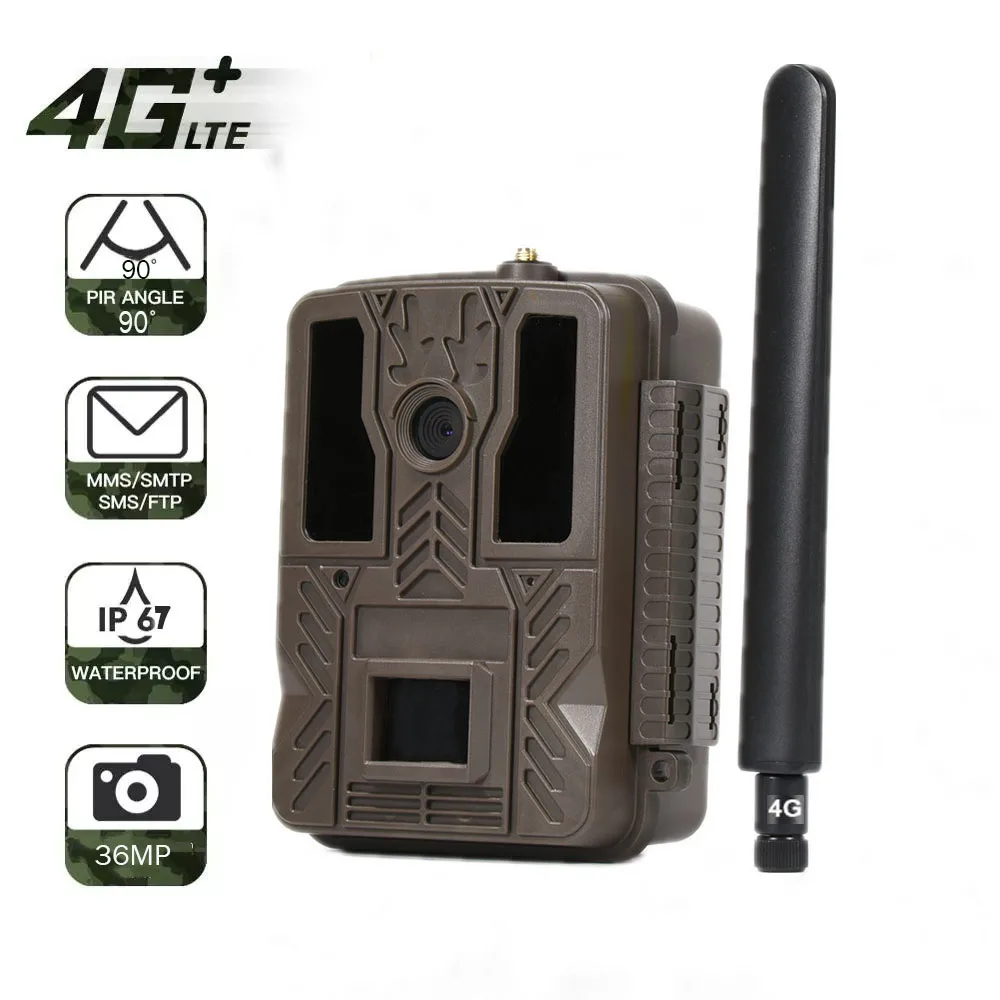 GSM MMS SMTP 36MP 1080P Hunting Trail Camera 46pcs 940nm IR lights wildkamera scouting camera 4g