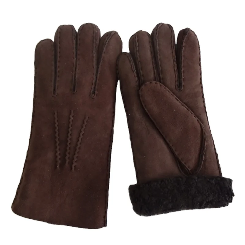 High Quality Australia sheepskin lamb fur gloves winter hand-sewing baby Merino curly hair sheepskin Gloves Women
